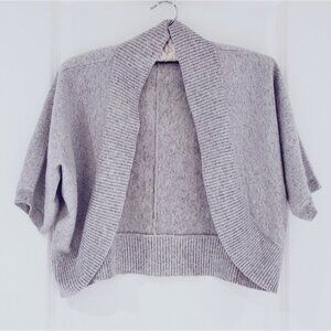 Vintage Y2K Banana Republic Italian Cashmere/Wool Open Cropped Curved Shrug